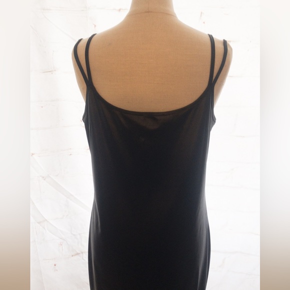 Sarah Pacini Black Knee-Length Dress Faux Leather Tunic made in Italy! - Picture 4 of 12